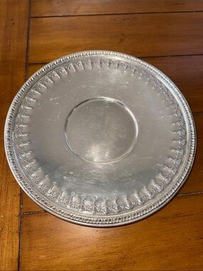Vintage Reed & Barton Silver Ornate Round Charger Plate/ Platter 1202